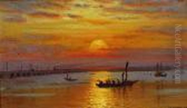 The Setting Sun Oil Painting by John Joseph Enneking