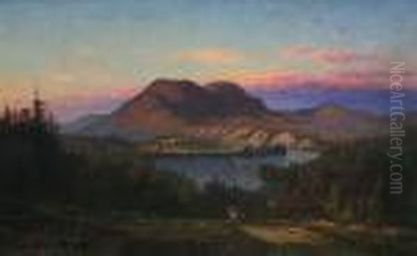 View Of The Oxbow And Mount Tom Oil Painting by John Joseph Enneking