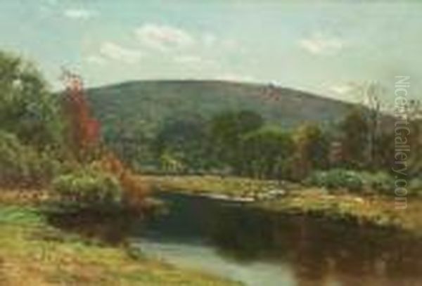 Autumn Landscape Oil Painting by John Joseph Enneking