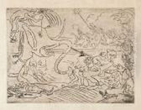 La Blague De L'elephant Oil Painting by James Ensor