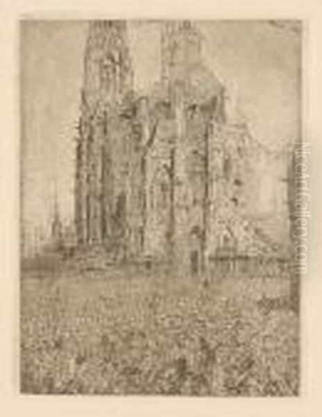 Lacathedrale Oil Painting by James Ensor