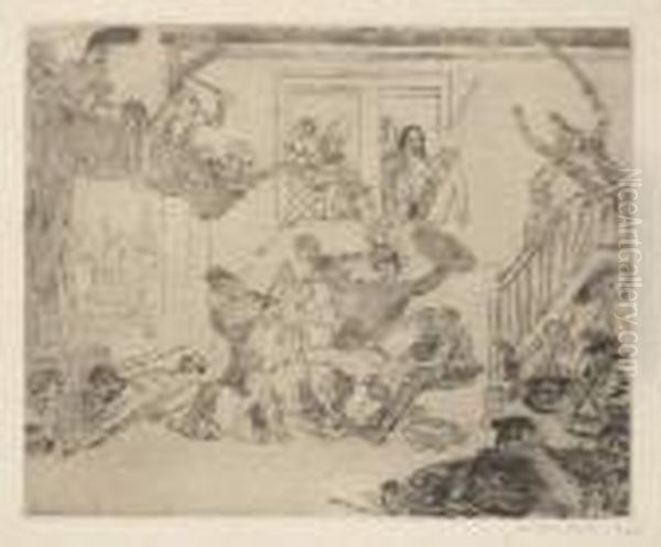 Le Combat Des Pouilleux Desir Et Rissole by James Ensor