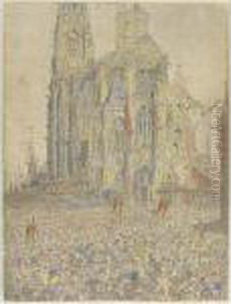 The Cathedral: Second Plate Oil Painting by James Ensor