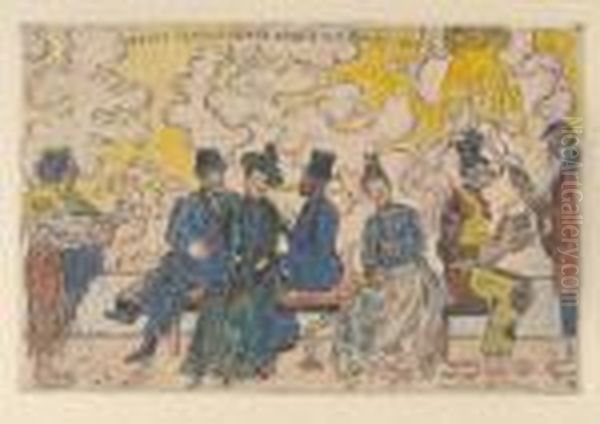 Peste Dessous, Peste Dessus, Pestepartout Oil Painting by James Ensor