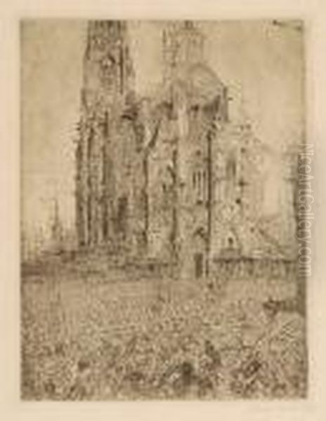 Lacathedrale Oil Painting by James Ensor