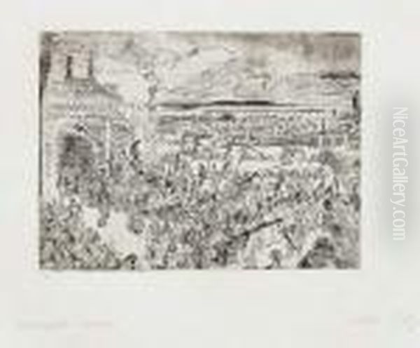 Triomphe Romain Oil Painting by James Ensor