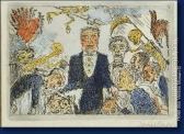 L'orgueil Oil Painting by James Ensor