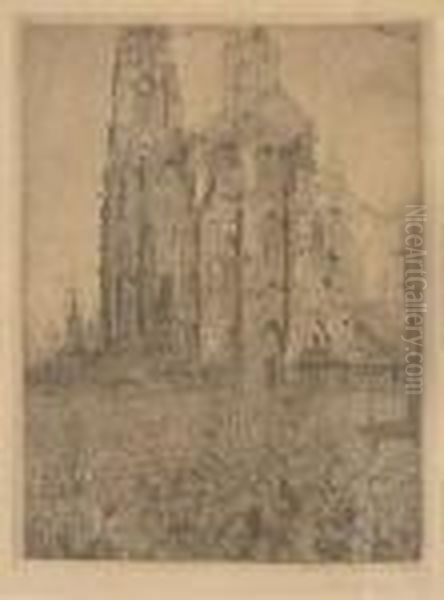 Ensor. La Cathedrale Oil Painting by James Ensor