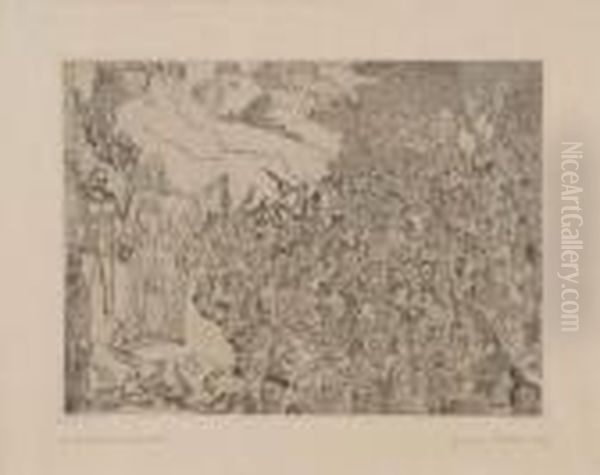 La Multiplication Des Poissons Oil Painting by James Ensor