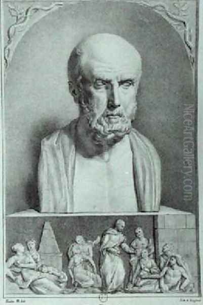 Portrait of Hippocrates Oil Painting by Langlume