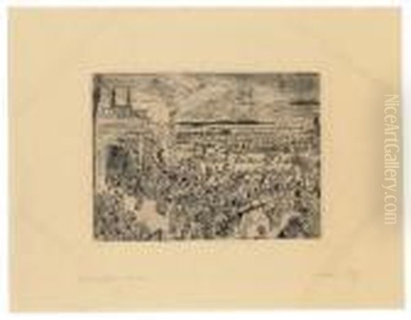 Triomphe Romain Oil Painting by James Ensor