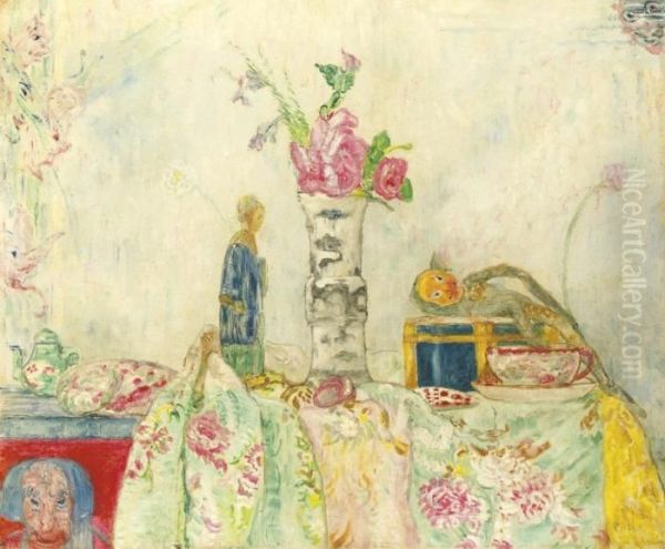 Nature Morte Aux Chinoiseries Oil Painting by James Ensor