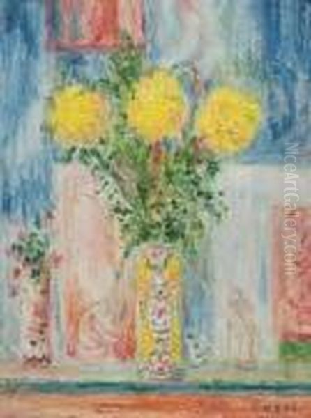 Fleurs En Jaunisse Oil Painting by James Ensor