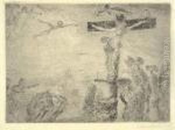 Le Christ Tourmente Par Les Demons Oil Painting by James Ensor