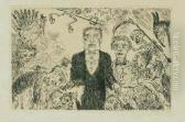 L'orgeuil - De Hoogmoed Oil Painting by James Ensor