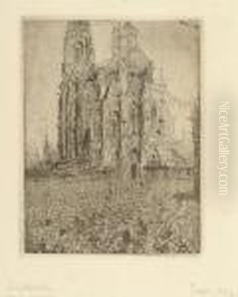 La Cathedrale (1886)(1ste Plate) Oil Painting by James Ensor