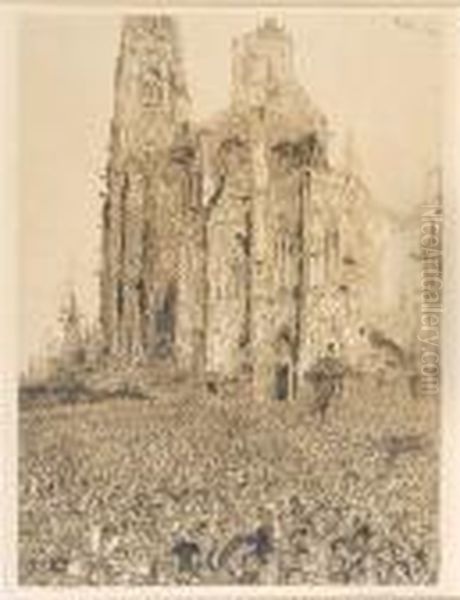 La Cathedrale. 2de Plate (1896) Oil Painting by James Ensor