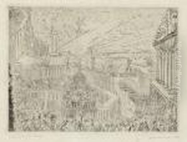 Prise D'une Ville Etrange Oil Painting by James Ensor