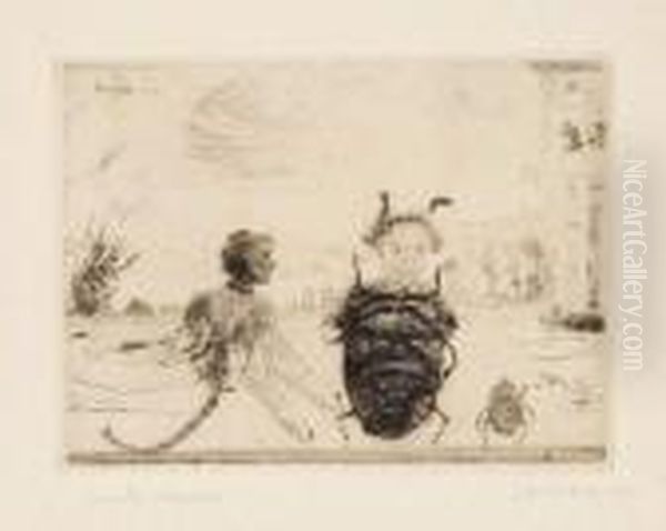 Insectes Singuliers (1888) Oil Painting by James Ensor