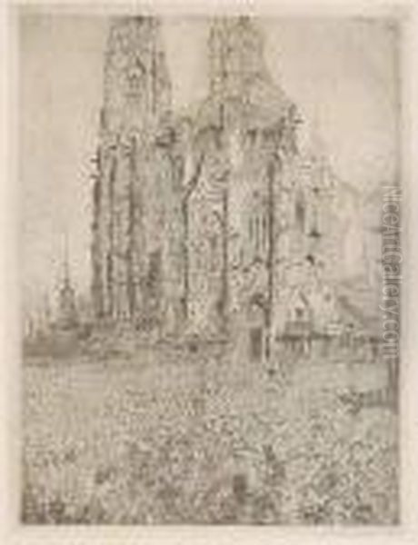 La Cathedrale (1886) (1ste Plaat) Oil Painting by James Ensor