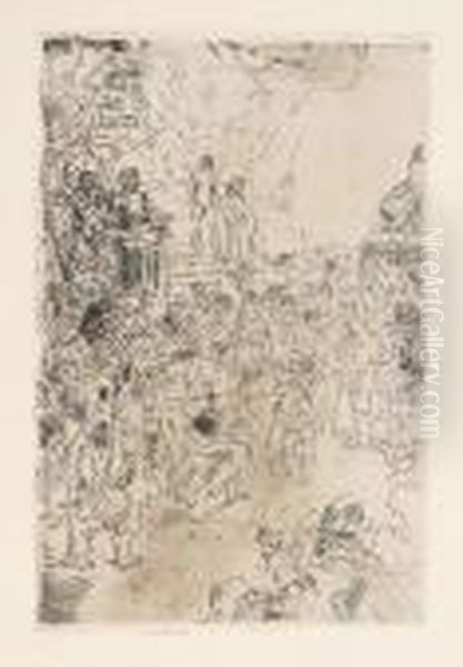 Le Christ Insulte (1886) Oil Painting by James Ensor