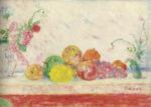 Baisers De Fleurs, Caresses De Fruits Oil Painting by James Ensor