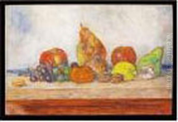 Fruits Oil Painting by James Ensor