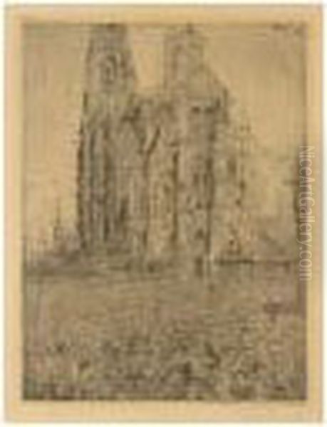 - The Cathedral 3,500-4,000 Gbp Oil Painting by James Ensor