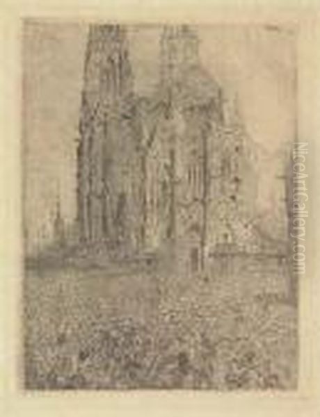 La Cathedrale, 1re Planche Oil Painting by James Ensor