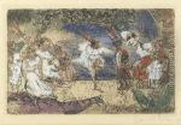 Le Bal Fantastique Oil Painting by James Ensor