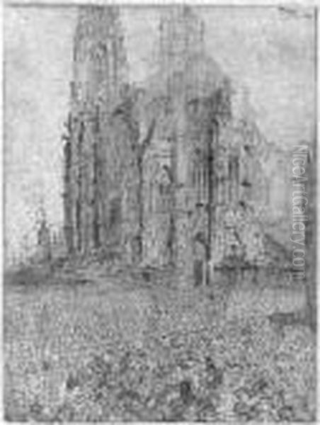 The Cathedral (delteil/taevernier/elesh 7) Oil Painting by James Ensor