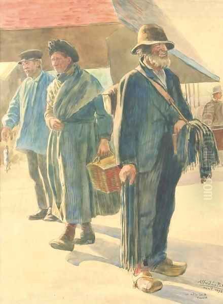 Market day Oil Painting by Alfred Le Petit