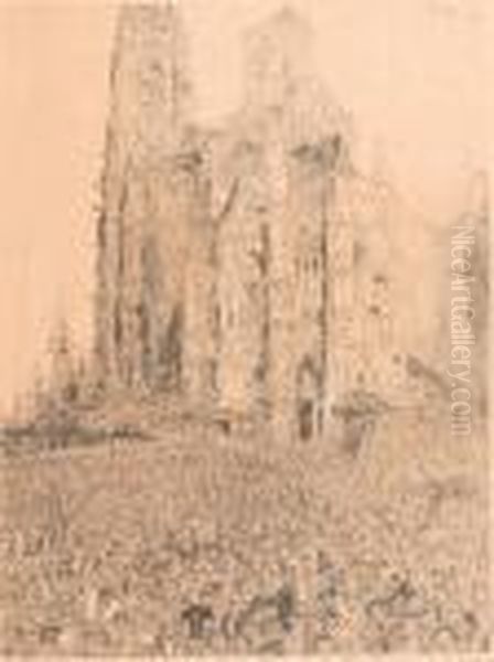 La Cathedrale (delteil 105, Taevernier 105, Croquez 7bis) Oil Painting by James Ensor