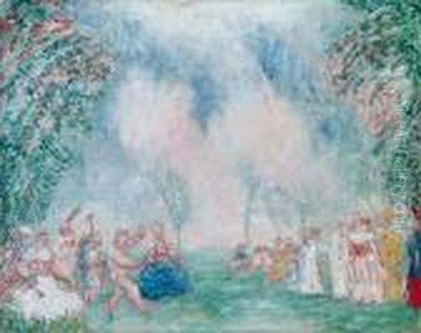 Jardin D'amour Oil Painting by James Ensor