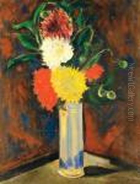 Still Life With Flowers Oil Painting by Henri Epstein