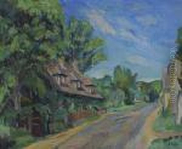 Route De Village Oil Painting by Henri Epstein