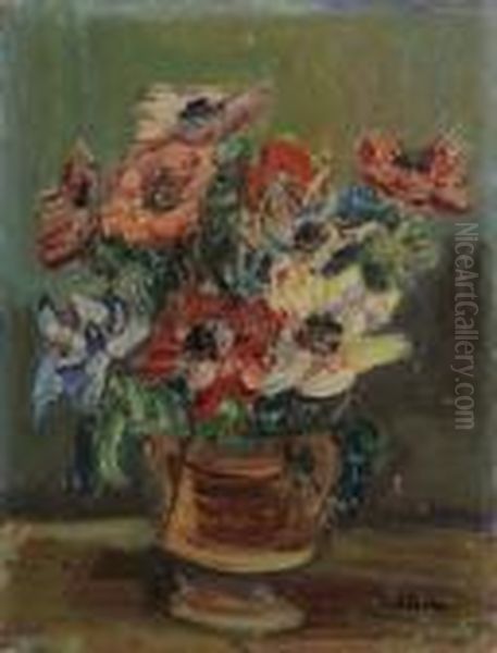 Bouquet De Fleurs Oil Painting by Henri Epstein