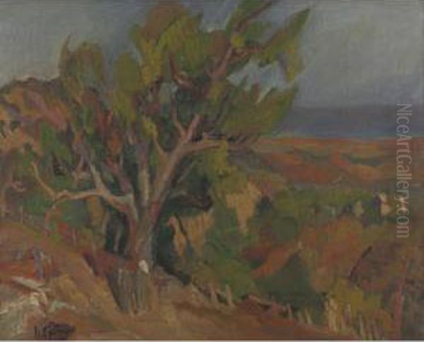 Mediterranean Landscape With Figures Oil Painting by Henri Epstein