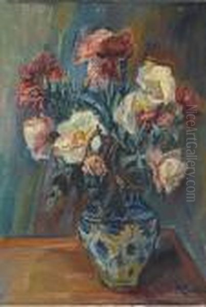 Bouquet De Fleurs Oil Painting by Henri Epstein