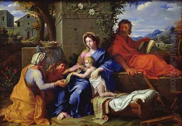 The Holy Family Oil Painting by Louis Licherie de Beuron