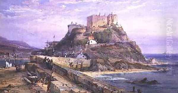 Mont Orgueil Castle Oil Painting by Richard Principal Leitch