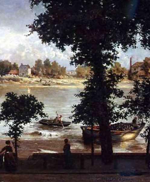 Chelsea Embankment Oil Painting by Cecil Gordon Lawson