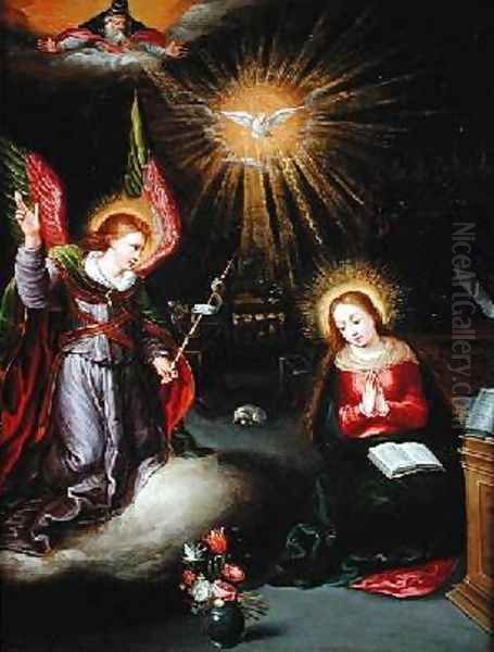 The Annunciation Oil Painting by Pieter Lisaert IV