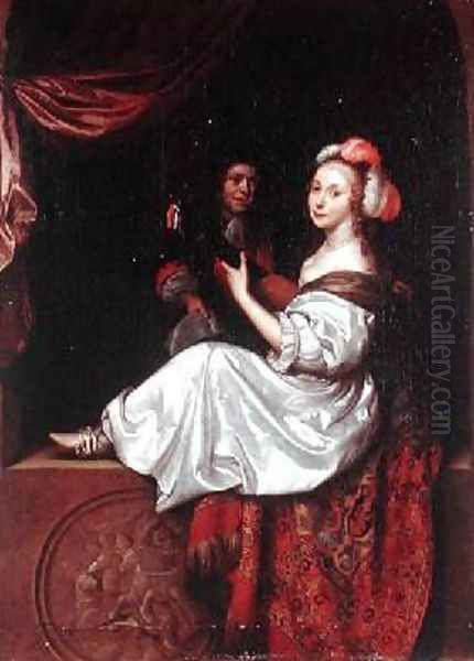 The Duet Oil Painting by Regnier de La Haye