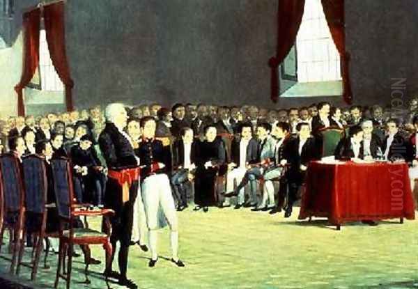 Signing of the Act of Independence on 5th July 1811 Oil Painting by Juan Lovera