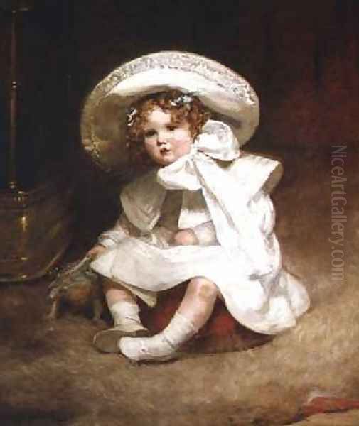 Portrait of Muriel Daughter of Sir Charles Swinfen Eady Oil Painting by Marie Elizabeth Seymour Lucas