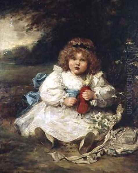 Portrait of Dorot Daughter of Sir Charles Swinfen Eady Oil Painting by Marie Elizabeth Seymour Lucas