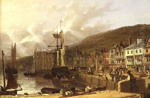 View of Dartmouth Devon Oil Painting by Richard Hume Lancaster