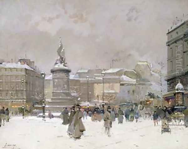 Place de Clichy Oil Painting by Jacques Lieven