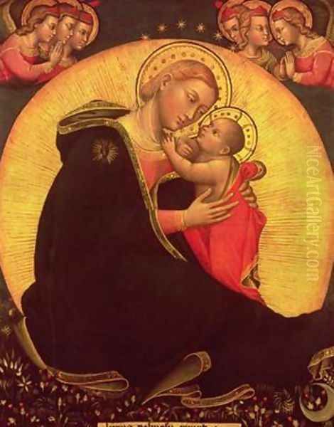 The Madonna of Humility 1390-1400 Oil Painting by Lippo di Dalmasio